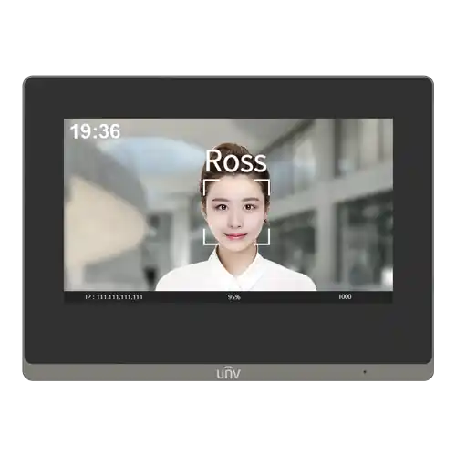 Ultima șansă Monitor videointerfon TCP/IP, LCD TFT Touch Screeen 7 inch, PoE, WiFi - UNV OEI-372S-H-W