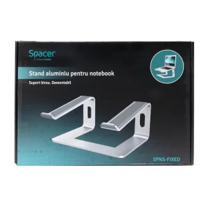 Noutate Stand Notebook Spacer 15.6", aluminiu, demontabil, inalta laptopul la 150mm, "SPNS-FIXED"