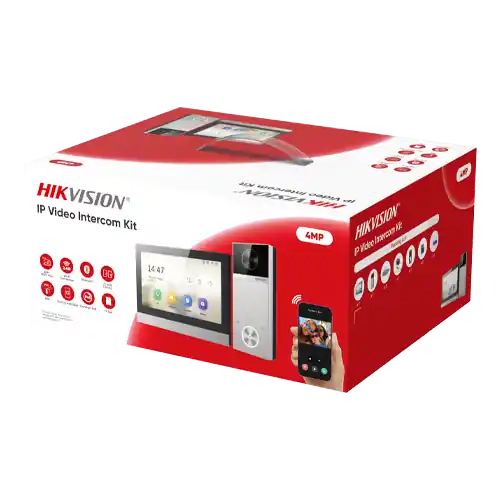 Vezi acum Kit videointerfon IP, 4MP, IR 3m, Wi-Fi 6, 2.4Ghz, IP65 - HIKVISION DS-KIS613-S