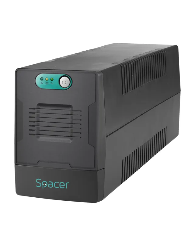 UPS Spacer Line Int.fara management, 600VA/ 360W, AVR, 2 x socket Schuko, indicatie status cu LED, 1 baterie 12V/7Ah, bateri Expediere rapidă
