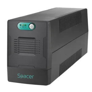 Popular UPS Spacer Line Int.fara management, 800VA/ 480W, AVR, 2 x socket Schuko, indicatie status cu LED, 1 baterie 12V/9Ah, bateri