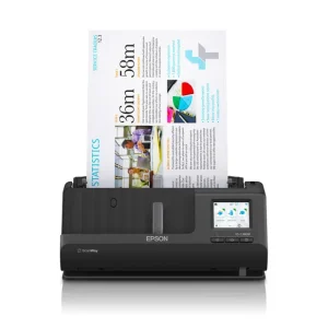Scanner CompactEPSON ES-C380W, A4, Viteza de scanare duplex: 30ppm/60ipm, Optiuni: , Conectivitate:USB|WiFi, Scanare ambele fe Preț promoțional