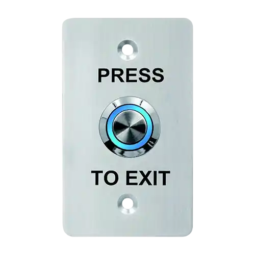 Premium Buton de iesire, montaj ingropat, inox, LED, NO-NC-COM, IP65, 85 x 50 mm CSB-508LW