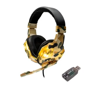 Reduceri CASTI Spacer, cu fir, standard, utilizare gaming, microfon pe brat, conectare prin adaptor USB 2.0 sau Jack 3.5 mm x 2, lumina v