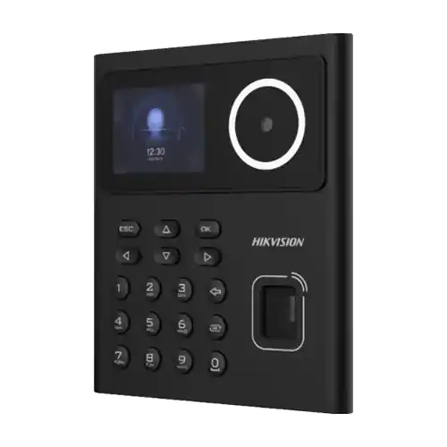 Terminal standalone control acces cu Recunoastere faciala, Amprenta, Card MIFARE si PIN, camera 2MP, ecran LCD color 2.4 inch - Hikvision - DS-K1T320MFWX Ofertă exclusivă