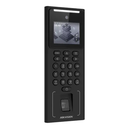 Terminal standalone control acces cu recunoastere faciala Amprenta Card M1 si PIN camera 2MP ecran LCD color - Hikvision - DS-K1T321MFWX Doar azi