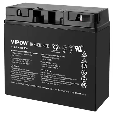 Comandă acum Acumulator vehicule electrice 12V 25AH / 10HR Vipow BAT0509