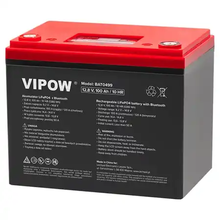 Reduceri Acumulator LifePO4 Vipow, 12V 100Ah, Bluetooth - BAT0499