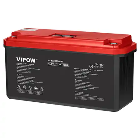 Acumulator LifePO4 Vipow, 12V 200Ah, Bluetooth- BAT0497 Retur ușor