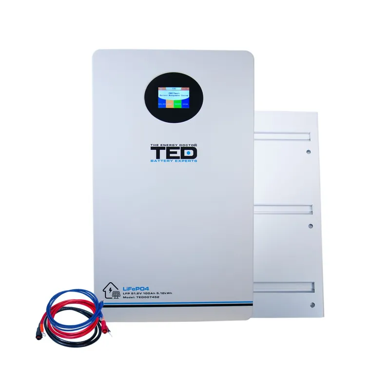 Acumulator LiFePo4 51.2V 100A, wall mounted BMS, Wi-Fi, bluetooth, LCD, M8 TED Electric - TED007452 Bestseller