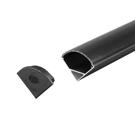 Profil aluminiu pentru banda led 2m 15.8mm x 15.8mm - negru, SKU-2874 Lichidare de stoc