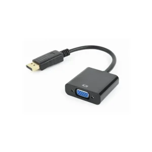 CABLU video GEMBIRD, adaptor DisplayPort (T) la VGA (M), 10cm, rezolutie maxima Full HD (1920 x 1080) la 60Hz, negru, "A-DPM-VGA Livrare rapidă