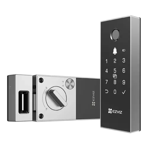 Yala inteligenta, Wi-Fi, multiple metode de deblocare, sonerie incorporata, alarma anti-furt - EZVIZ CS-DL03(WBCP) Reducere