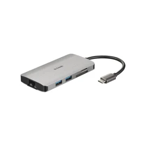 HUB extern D-LINK, porturi Gigabit LAN x 1, SD/microSD Dual Card Reader x 1, USB 3.0 x 3, HDMI x 1, USB Type C x 1, conectare pr Nu rata