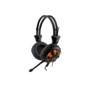 Casti cu microfon A4tech HS-28-3, Portocaliu/Negru Transport gratuit