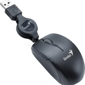 MOUSE GENIUS, "Micro Traveler V2" notebook, PC, cu fir, optic, USB, 1200 dpi, 3/1, negru, "31010125100", (include TV 0.15 lei) Super ofertă