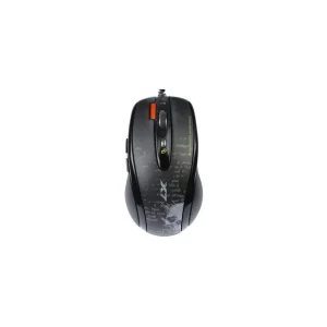 MOUSE A4TECH gaming, cu fir, USB, laser, 3000 dpi, butoane/scroll 6/1, butoane programabile, negru, "F5-BK" (include TV 0.15 lei Disponibil imediat