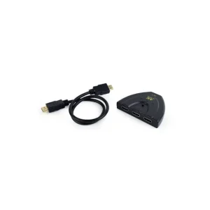 Retur gratuit CABLU video GEMBIRD, switch 3 x HDMI (M) la HDMI (T), 0.5m, rezolutie maxima 4K UHD (3840 x 2160) la 60 Hz, conecteaza 3 dispozi