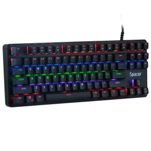 TASTATURA MECANICA SPACER USB IMMORTAL, switch-uri mecanice albastre, 50 mil. apasari, 87 taste, anti-ghosting 28 taste, anti-sp Ofertă de sezon