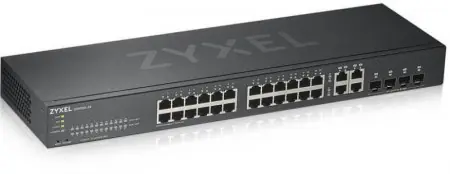 Switch ZYXEL GS1920-24V2, 24 porturi Gigabit Smart-Managed, fara ventilator, Montare in rack - GS1920-24V2-EU0101 Reducere specială