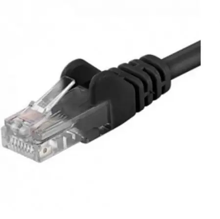 Ofertă limitată Patchcord UTP RJ45-RJ45 Cat.5e 3m negru,UTP-5E-3-BK, pachcord din cupru - UTP-5E-3-BK