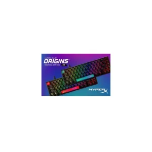 Tastatura HP HyperX Alloy 65 AUQ, Tastatura mecanica, Cablu USB Type-C detasabil, Iluminare RGB, Anti-Ghosting, HyperX RED, Neag Bestseller