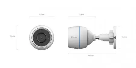 Preferatul clienților Camera supraveghere video WIFI Ezviz CS-H3-R100-1H3WKFL; Senzor:1/2.7" Progressive Scan CMOS;Rezolutie 3MP,2304 x 1296; Lentila: 2.8mm @ F2.0, viewing angle: 122° (Diagonal), 106° (Horizontal), 56° (Vertical) 4mm @ F2.0, viewing angle:102° (Diagonal),