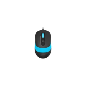 MOUSE A4TECH NB sau PC, cu fir, USB, optic, 1600 dpi, butoane/scroll 4/1, negru / albastru, "FM10 Blue" (include TV 0.15 lei) Expediere rapidă