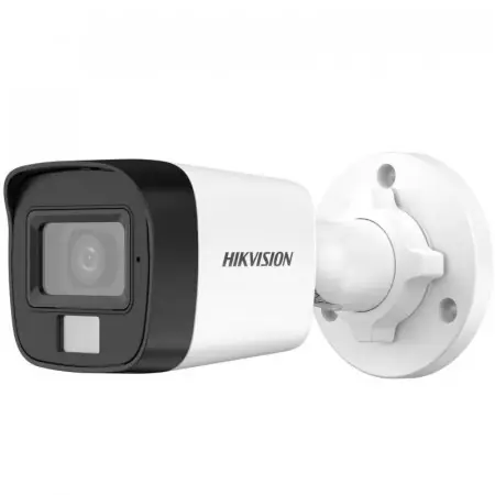 "Camera de supraveghere Hikvision Mini Bullet DS-2CE16K0T-LFS(2.8mm) 5MP; Smart Hybrid Light Audio; Senzor: 3K CMOS; Rezolutie 5MP; Iluminare: 0.01 Lux @ (F1.6, AGC ON), 0 Lux with IR, Day & Night ICR; Lentila:2.8 mm, horizontal FOV: 104.9°, vertical Ofertă