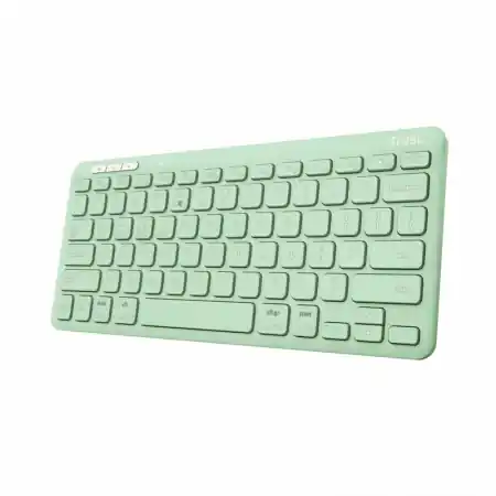 Tastatura Trust Lyra Wireless, conexiune USB-A, USB-C 1.1, distanta acoperire wireless 10m, 1x AAA baterie, compatibila cu laptop, pc, Bluetooth devices, tableta, verde Discount