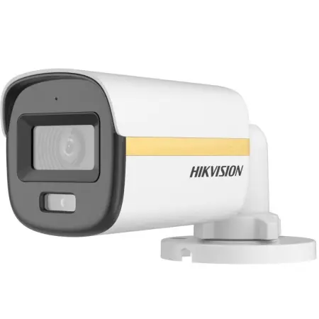 Retur gratuit Camera de supraveghere Bullet 2MP ColorVu Dual-light Hikvision DS-2CE10DF3T-LFS(2.8MM), lentila fixa 2.8mm, iluminare min: 0.0005 Lux @ (F1.0, AGC ON), 0 Lux cu lumina alba, IR: 20m, lumina alba 20m, iesire: TVI/AHD/CVI/CVBS, alimentare: 12 VDC ± 25%,