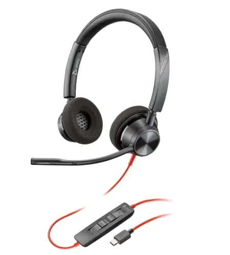 Reducere de preț Poly Blackwire 3220 Stereo USB-C Headset +USB-C/A Adapter