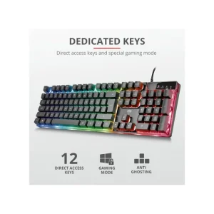 Transport gratuit Tastatura Trust GXT 835 Azor, gaming, neagra