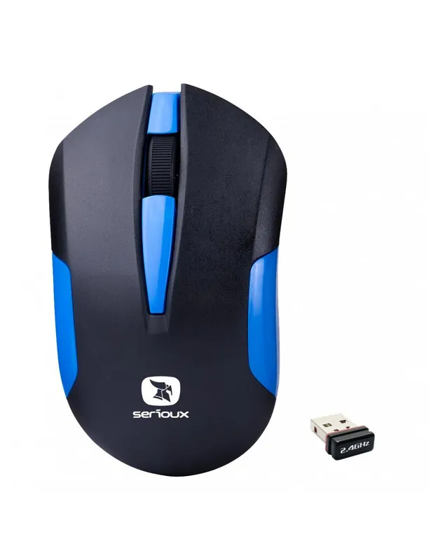 Chilipir Mouse Serioux wireless, Drago 300, 1000dpi, albastru, baterie AA inclusa, receptor nano, blister, USB
