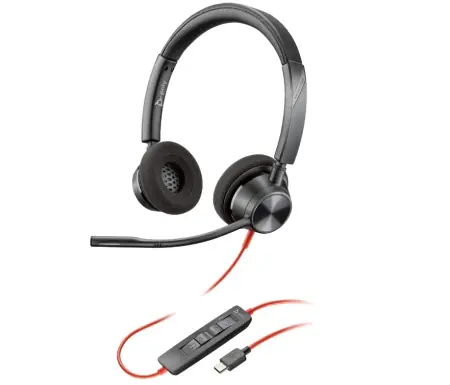 Poly Blackwire 3325 Stereo Microsoft Teams Certified USB-C Headset +3.5mm Plug +USB-C/A Adapter Reduceri