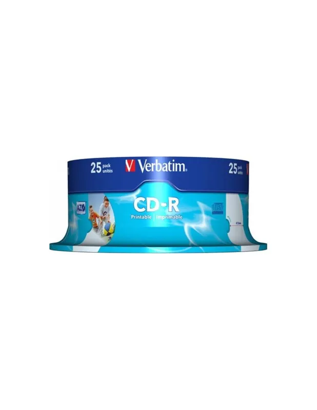 CD-R VERBATIM700MB, 80min, viteza 52x,25 buc, spindle, printabil, "AZO Wide Inkjet Printable" "43439/261909" Reduceri