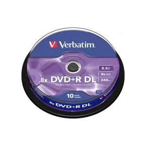 DVD+R VERBATIM8.5GB, 240min, viteza 8x, 10 buc, Double Layer, spindle, "Matt Silver" "43666" Disponibil imediat