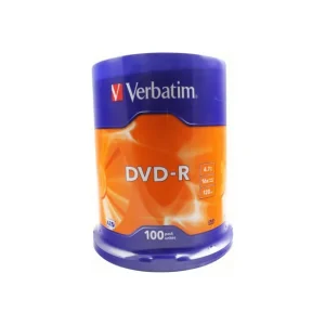DVD-R VERBATIM4.7GB, 120min, viteza 16x, 100 buc, Single Layer, spindle, "Matt Silver" "43549" Livrare expres