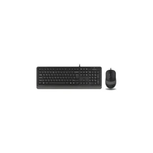 Kit TASTATURA si Mouse A4TECH, "Fstyler FM10+FK10", wired, 104 taste format standard, mouse 1600dpi, 4/1 butoane, negru &amp gr Calitate înaltă