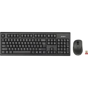 Kit TASTATURA si Mouse A4TECH, "GK-85+G3-630N", wireless, 104 taste format standard, mouse 1000dpi, 3/1 butoane, negru, "7100N" Ofertă exclusivă