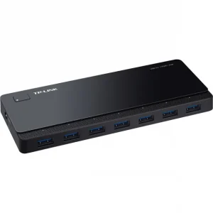 Comandă acum HUB extern TP-LINK, porturi USB: USB 3.0 x 7, conectare prin USB 3.0, alimentare retea 220 V, cablu 1 m, negru "UH700" (include