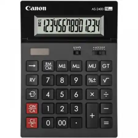 Calculator birou Canon AS120 II, 12 digits, 29 keys, dual power, M+, M-,RM/CM. Lichidare de stoc