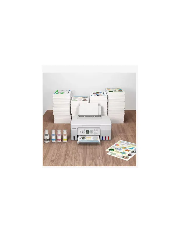 Multifunctionala inkjet color CISS Canon PIXMA G3470 White, dimensiune A4(Printare, Copiere, Scanare) Reducere extra