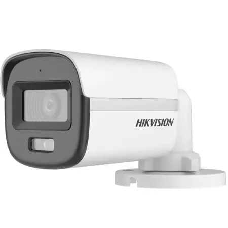Transport gratuit Camera de supraveghere Bullet 3K Hikvision DS-2CE10KF0T-LFS(2.8MM), lentila fixa: 2.8mm, iluminare: 0.001 Lux @(F1.0, AGC ON), 0 Lux cu lumina alba, IR: 20m, lumina alba: 20m, iesire: TVI/AHD/CVI/CVBS, microfon incorporat, alimentare: 12 VDC ± 25%,