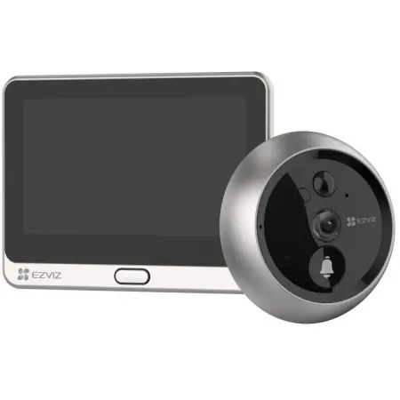 Calitate înaltă Vizor Wireless EZVIZ,CS-DP2C-A0-6E2WPFBS;1/3" Progressive Scan CMOS, 2.0 mm @ F2.2, visual angle (diagonal):155°,ICR infrared filter,Max. 5 m, 1080p / 2MP, 15fps, PIR angle 110°, Max. 5m (20 ft), MicroSD card(max. 256 GB)， Built-in high sensitivity