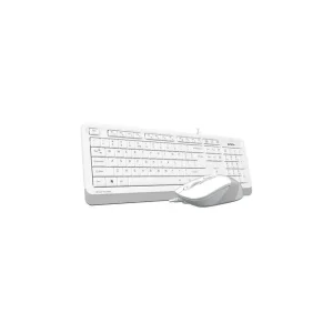 Kit tastatura si mouse A4TECH F1010-W, Alb Super ofertă