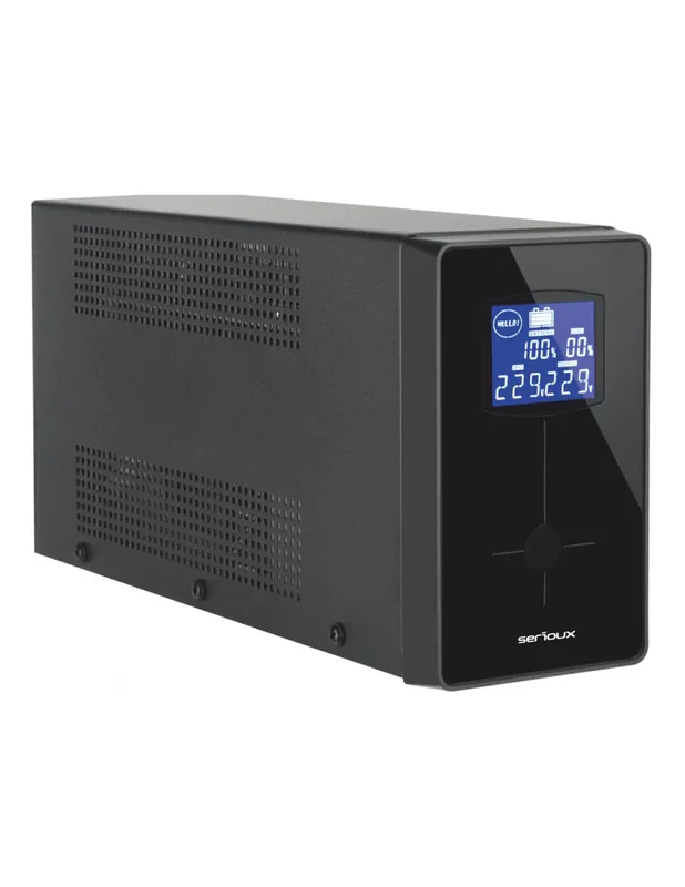 UPS Serioux Line Interactive 1200LI, ecran LCD, capacitate 1200VA/720W, 4 prize Schuko , baterie 12 V / 7.0 Ah × 2, timp mediu d Reducere de preț