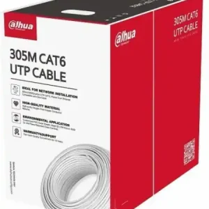 Retur gratuit Cablu UTP CAT6,Conductor de cupru de înaltă puritate, fără oxigen, alimentare prin Ethernet,Manta exterioara PVC personalizata; Certificare CE CPR Clasa de ignifugare Eca, 305M, culoare: alb.