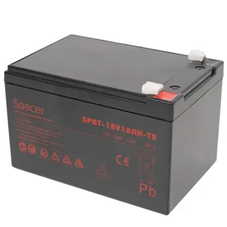 Acumulator UPS SPACER 12V/12Ah, negru Expediere rapidă