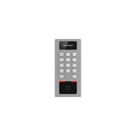 Terminal Access Control DS-K1T502DBWX Supports up to 256 GB SD card memory,IP65 & IK09 protections, as well as increased stability with zinc alloy materials,Card Capacity:100,000; Event Capacity:300,000;Card Type M1 card;DESfire card, Working Plată sigură